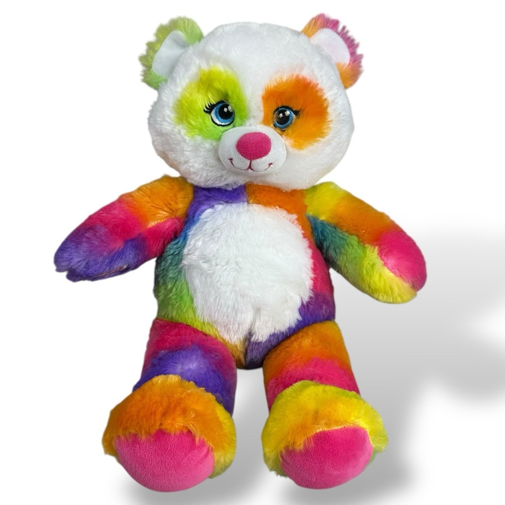 Build-A-Bear Rainbow Friends Panda Plush Pop Of Color Rainbow Panda Plush 16"